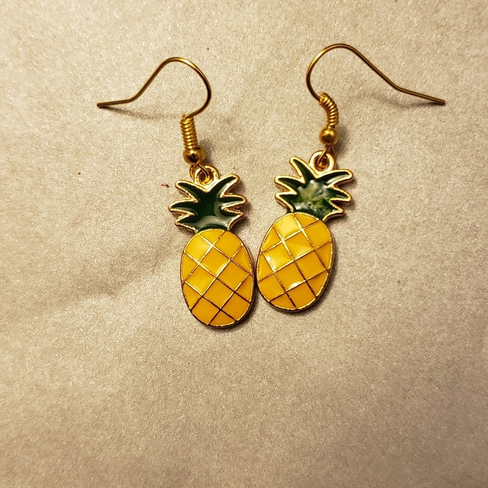 Hand made pineapple earrings